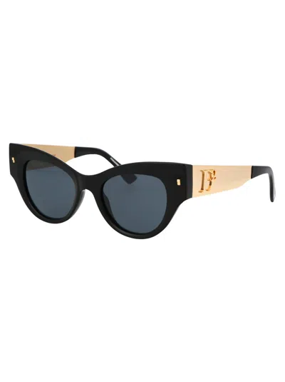 Dsquared2 Cat-eye Sunglasses In 807/ir Black