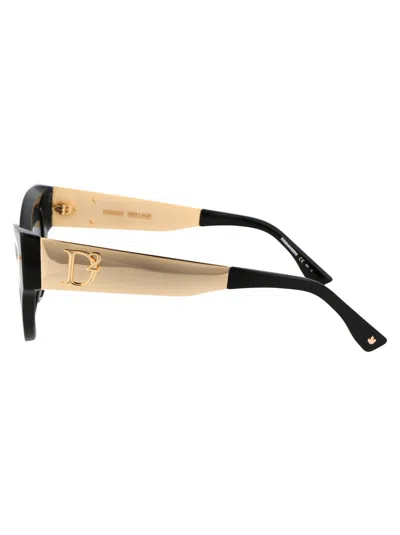 Dsquared2 Cat-eye Sunglasses In 807/ir Black
