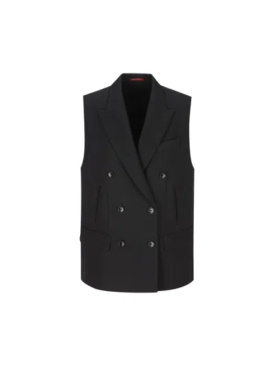 Gucci Sleeveless Coat In Black