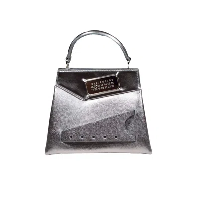 Shop Maison Margiela Snatched Small Handbag In Argento