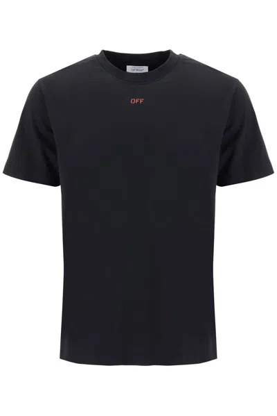 Shop Off-white Crewneck Short-sleeved T-shirt In Nero E Rosso