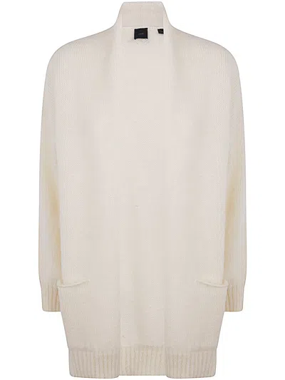 Shop Pinko Cornish Rex Knitted Cardigan In Bianco