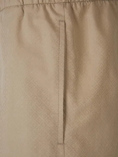 Shop Givenchy 4g Motif Bermuda Shorts In Beige