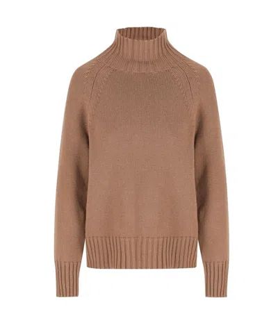 Shop 's Max Mara Turtleneck Knitted Jumper In Beige