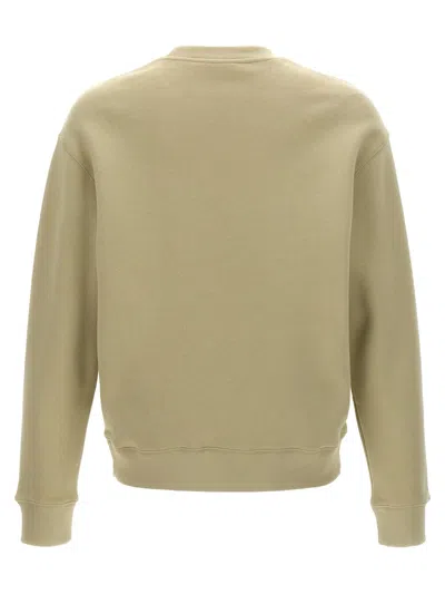 Maison Kitsuné Bold Fox Head Patch Crewneck Sweatshirt In Ash Tree
