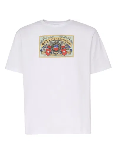 Bally Logo-printed Crewneck T-shirt In White