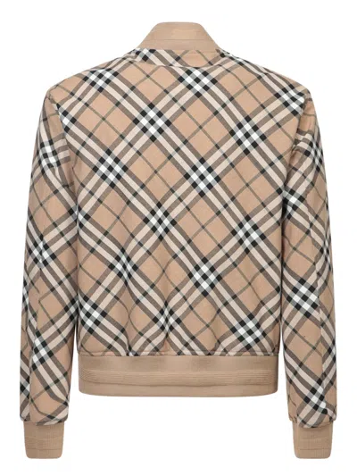 Shop Burberry Vintage Check Zip-up Bomber Jacket