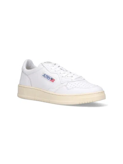 Autry Low-top Sneakers With Smooth Leather Upper And Perforated Detailing In White