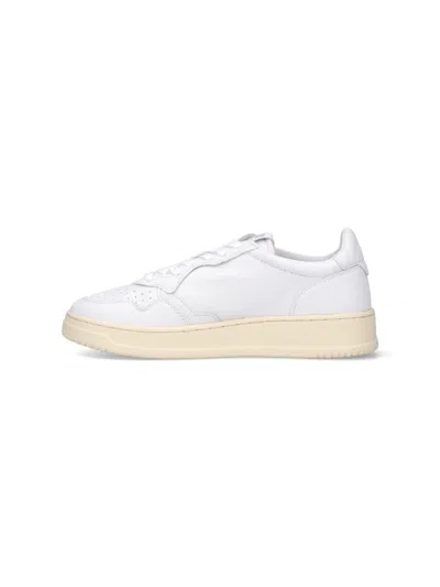 Autry Low-top Sneakers With Smooth Leather Upper And Perforated Detailing In White