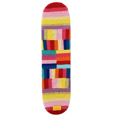 Mira Mikati Circular Crochet Covered Skateboard