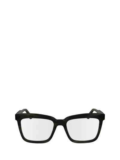 Shop Calvin Klein Eyeglasses In Khaki Havana