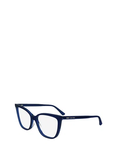 Shop Calvin Klein Eyeglasses In Opal Blue