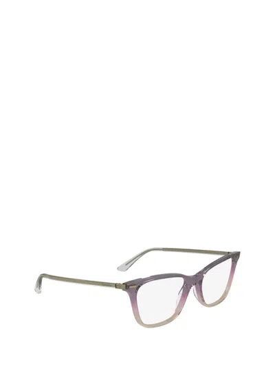 Shop Calvin Klein Eyeglasses In Trasparent Violet / Pink / Nude