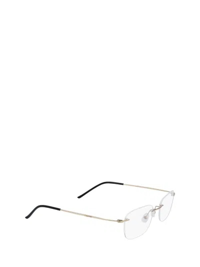 Shop Calvin Klein Eyeglasses In Gold