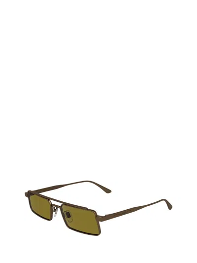 Shop Calvin Klein Sunglasses In Matte Amber Gold