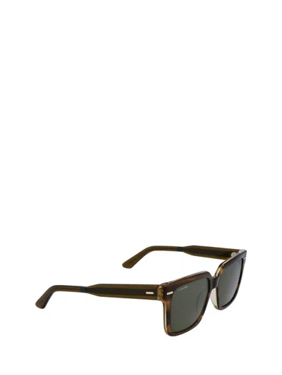 Shop Calvin Klein Sunglasses In Striped Olive