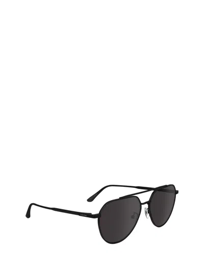 Shop Calvin Klein Sunglasses In Matte Black