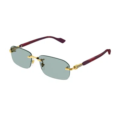 Shop Gucci Gg1221s Linea Gg Logo Sunglasses In 003 Gold