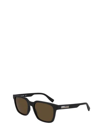 Shop Lacoste Sunglasses In Matte Black