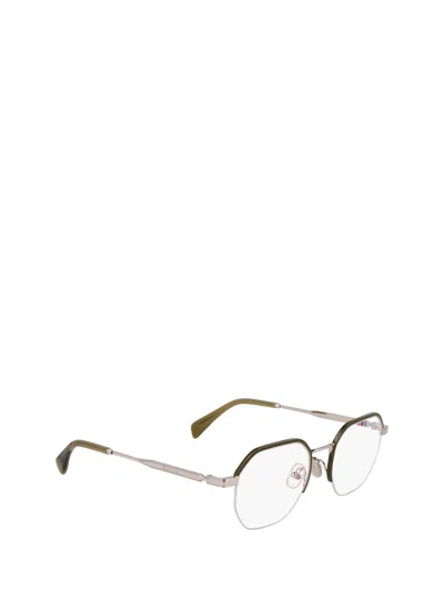 Shop Paul Smith Eyeglasses In Silver / Khaki