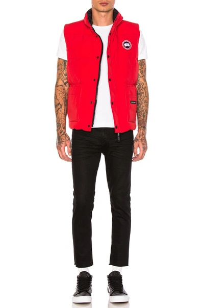 Shop Canada Goose Freestyle Poly-blend Vest In Red