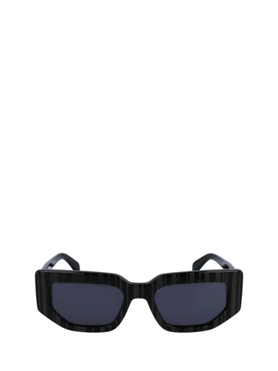 Paul Smith Kennet Geometric Sunglasses, 54mm In Allover Stripes Black