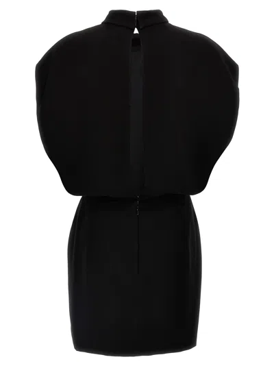 Max Mara Querce Sleeveless Cady Mini Dress In Black
