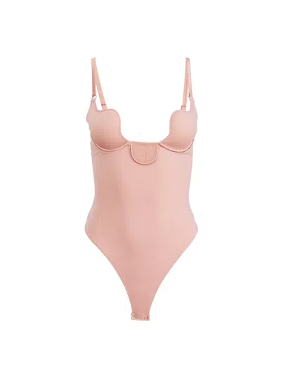 Fleur Du Mal Le Stretch Bodysuit In Tan