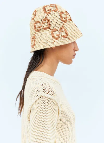 Shop Gucci Gg Bucket Hat In Beige