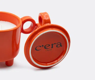 C'era Fragrance Aria Cup Circular-handle Candle In Orange