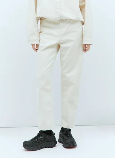 Moncler Brushed Twill Pants In Off White