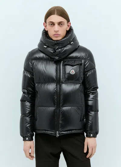 Moncler Montbeliard Hooded Short Down Jacket In Black