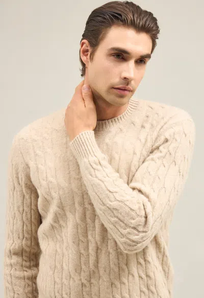 Boglioli Man Sweater Beige Size Xl Wool, Cashmere In Beige