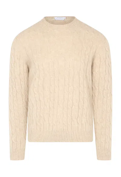 Boglioli Man Sweater Beige Size Xl Wool, Cashmere In Beige