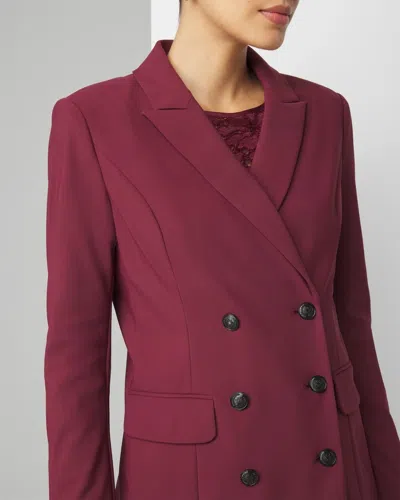 White House Black Market Petite Double Breasted Blazer In Windsor Wine