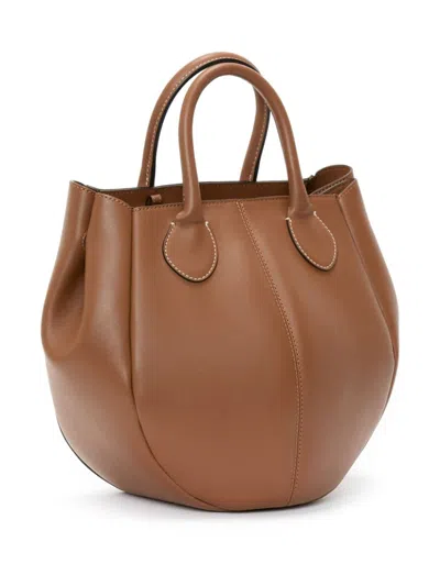 Jw Anderson J.w. Anderson Punch Small Tote In Braun