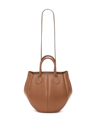 Jw Anderson J.w. Anderson Punch Small Tote In Braun