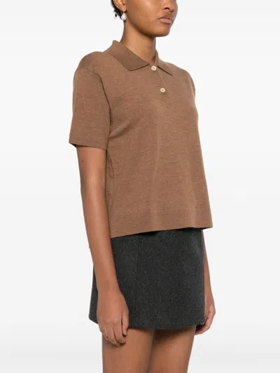 P.a.r.o.s.h Lime Polo Shirt In Braun