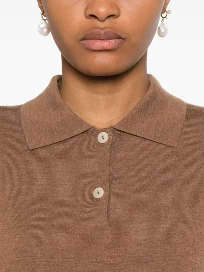 P.a.r.o.s.h Lime Polo Shirt In Braun