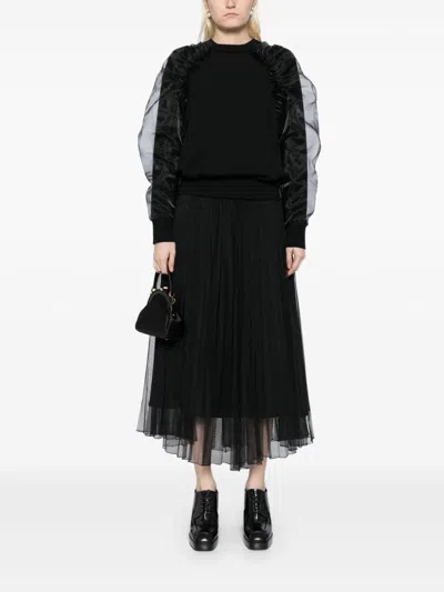 Noir Kei Ninomiya Cut-out Detailing Jumper In Schwarz