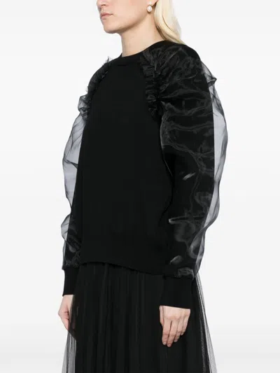 Noir Kei Ninomiya Cut-out Detailing Jumper In Schwarz