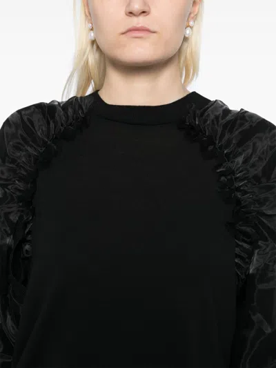 Noir Kei Ninomiya Cut-out Detailing Jumper In Schwarz