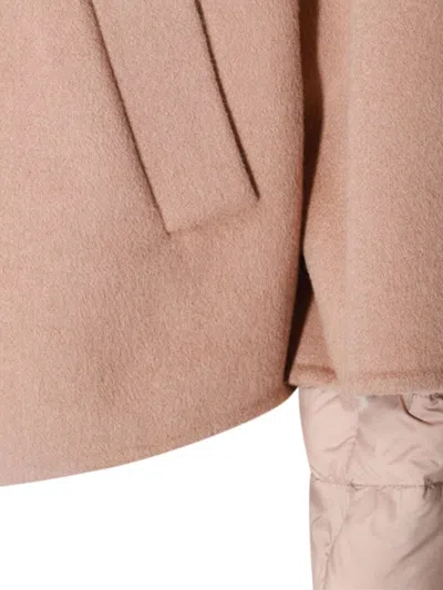 Moorer Beige Wool Down Jacket In Nude