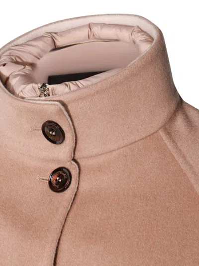 Moorer Beige Wool Down Jacket In Nude
