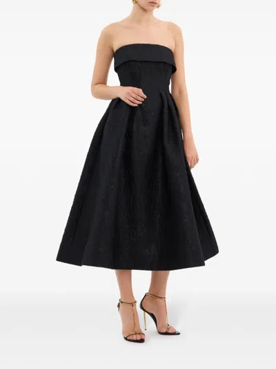 Rebecca Vallance Esther Midi Dress In Schwarz