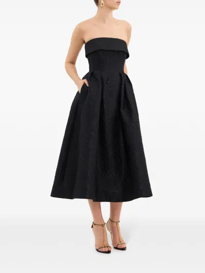 Rebecca Vallance Esther Midi Dress In Schwarz