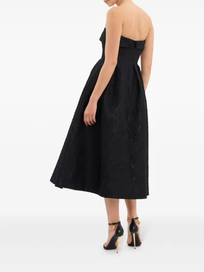 Rebecca Vallance Esther Midi Dress In Schwarz