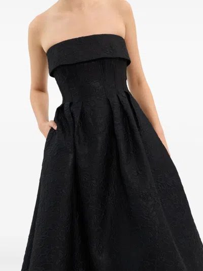 Rebecca Vallance Esther Midi Dress In Schwarz