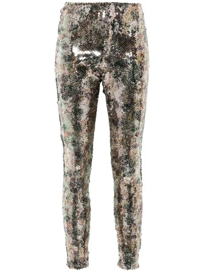 Isabel Marant Bella Sequined Leggings In Silber