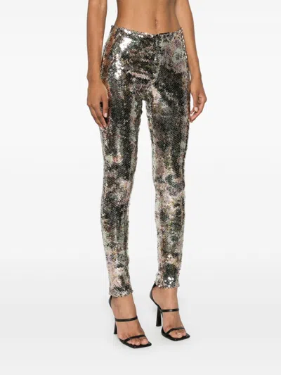 Isabel Marant Bella Sequined Leggings In Silber